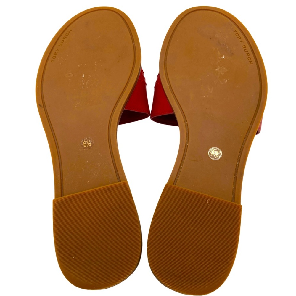 NWOB Tory Burch Everly Red Slides - Sz. 6.5 - Picture 3 of 7
